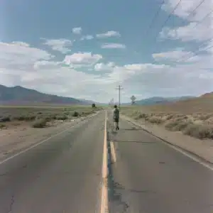 A man walking on a street